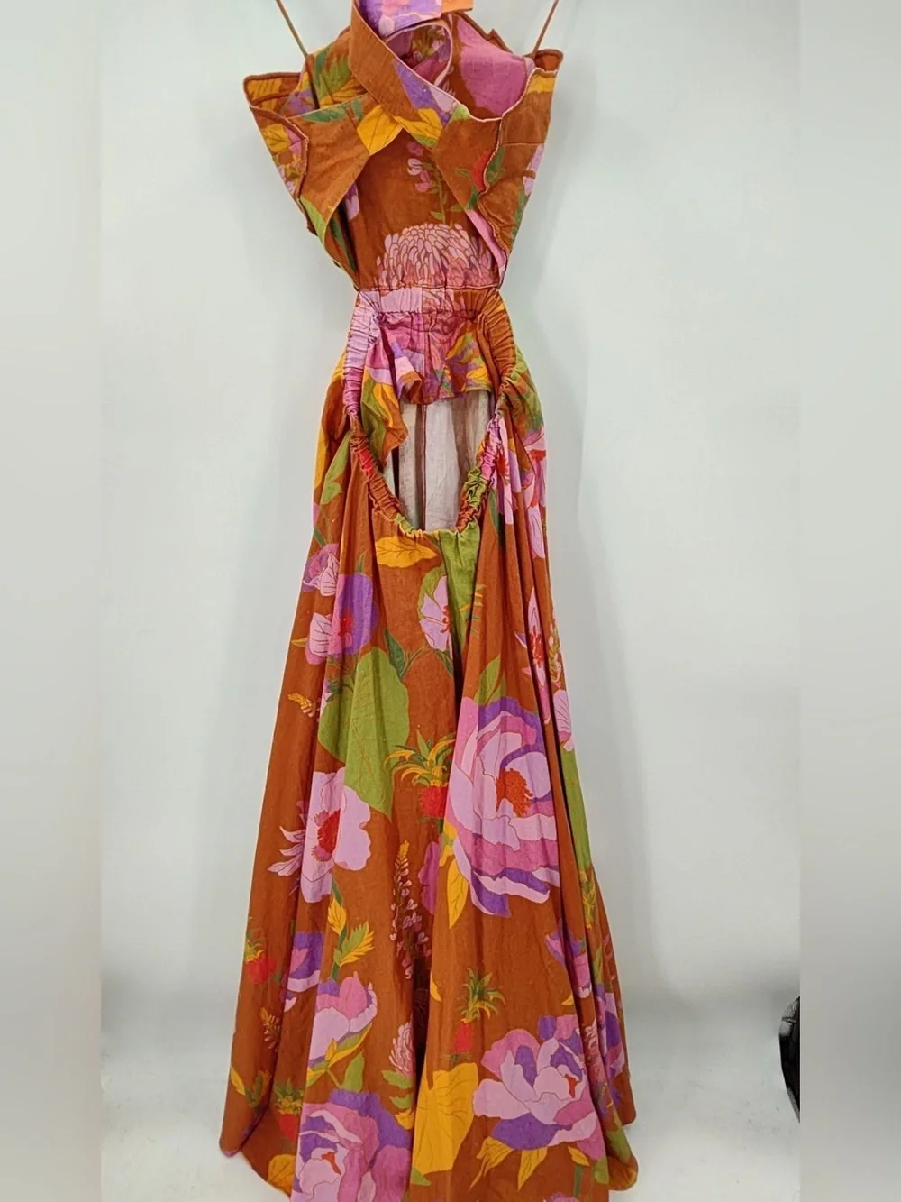 Farm Rio Embroidered Flower Top Maxi Dress - Picture 8 of 8